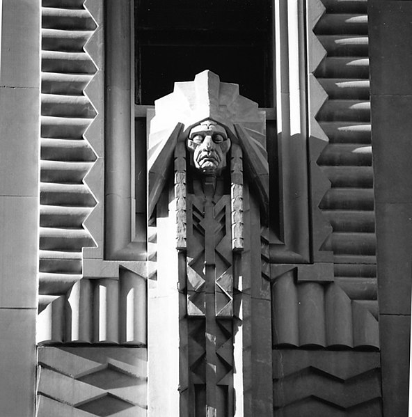 Art Deco carved Penobscot facade