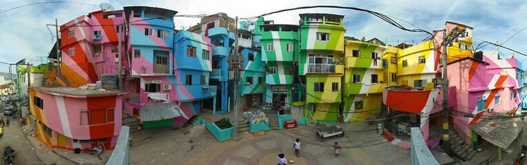 Favela painting door Haas&Hahn, Rio de Janeiro