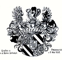 Wappen nach der Erhebung in den Grafenstand 1652