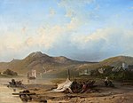 W. Roelofs, paisagem do rio, 1842, óleo sobre painel de madeira,Gemeentemuseum Den Haag.