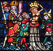 Vie de sainte Catherine": l'empereur fait trancher les seins de son épouse (14).