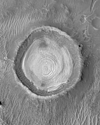 Rétegek a Schiaparelli-kráterben