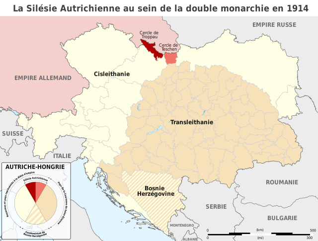 Description de l'image Silésie Autrichienne au sein de la double monarchie en 1914.svg.