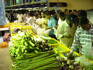 Foreign construction workers at Little India.