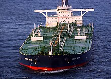 The Very Large Crude Carrier (VLCC) MV Sirius Star in 2008, after her capture by Somali pirates Sirius Star 2008b.jpg