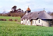 The church seen from the fields