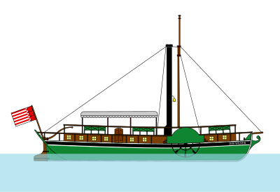 Illustration of the german Steamship Die Weser