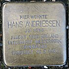 Stolperstein für Hans Andriessen