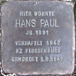 Stolperstein für Hans Paul (Kartause 9)