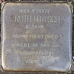 Stolpersteine Würselen Elchenrather Straße 43 Ruth Hirsch