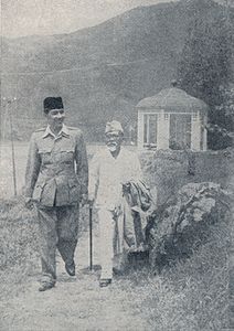 Sukarno with Agus Salim in Prapat (1948)