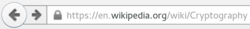 значок замка в строке интернет-браузера рядом с URL-адресом