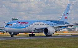 Startující Boeing 787-8 Thomson Airways v létě 2015