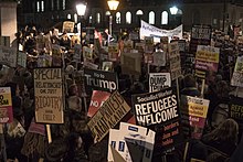 Protests in Whitehall, London, January 30, 2017 Trump Muslim Ban protest28.jpg