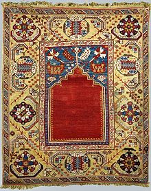 Ottoman niche prayer rug. 18th century. National Museum, Warsaw Turkey Prayer rug.jpg