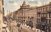 Widok z 1912 roku, na pierwszym planie skrzyżowanie z ul. Piękną, widok w kierunku placu Zbawiciela
