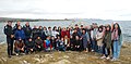 Wikipedia globe under Lake Sevan, 2017
