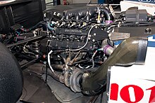 Photo d'un moteur V6 embarqué à l'intérieur d'une monoplace de Formule 1