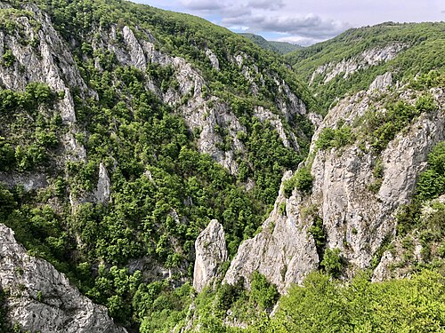 Zádielska tiesňava, or the Zadiel Canyon, mountain pass in the Slovak Karst, Slovakia Photograph: User:Petergonda