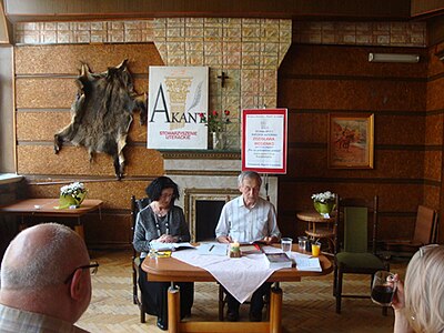 Zdzisław Wegenko poeta na spotkaniu autorskim 23 maja 2017 w Łodzi, fot Mirosław Z Wojalski