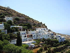 Le village de Kardiani à Tinos.