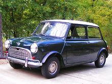 A 1963 Austin Mini Super-Deluxe
The Mini was BMC's all-time best seller. 1963 MkI Mini.jpg