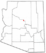 Location of Sedona in Arizona
