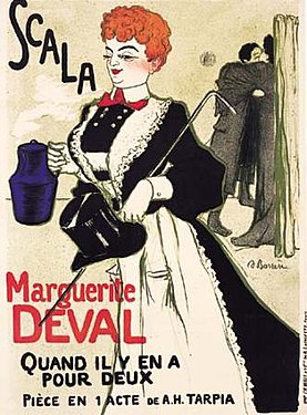 Plakát Marguerite Deval v divadle Scala