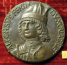 Andrea guacialotti, medaglia di alfonso d'aragona, duca di calabria, 1481.JPG