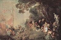 Perelegrinatge a l'illa de Citera, d'Antoine Watteau (1717). Evoca l'illa sobre la qual s'aixecava un temple a Afrodita.