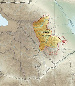 Mapa lokalizacyjna Górskiego Karabachu