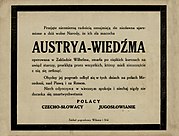 "Obituário" do Império Austro-Húngaro publicado em Cracóvia no ano de 1918