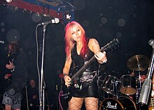 Performing with Vice Squad in 2005