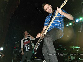 Vocalist Bertrand Poncet (left) and bassist Mathias Rigal (right) in 2012