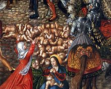The Massacre of the Innocents (detail) by Lucas Cranach the Elder (c. 1515), National Museum in Warsaw. Cranach Massacre of the Innocents (detail).jpg