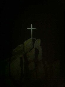 La nouvelle croix la nuit...
