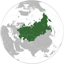 The proposed Eurasian Union with the most likely immediate members: Russia, Belarus and Kazakhstan Customs Union of Belarus, Kazakhstan, and Russia (orthographic projection) - Crimea disputed.svg