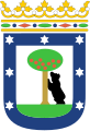 Wappen von Madrid mit stilisiertem Erdbeerbaum, spanisch madroño