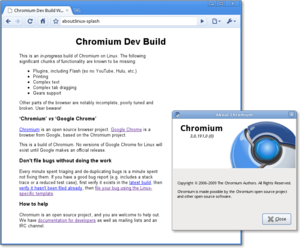 Google Chromium alpha for Linux. User agent: M...