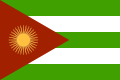 Bandera histórica de Andalucía Oriental (sin carácter oficial) Modelo diseñado por los dirigentes granadinos de UCD durante el proceso de constitución de la Comunidad