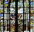 Dordrecht Maiden، 1596، stained glass window designed by Gerrit Gerritsz Cuyp in the Janskerk، Gouda.