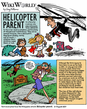 WikiWorld comic based on the article "Hel...