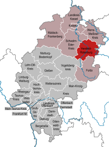 Imagemap med landkreise i Hessen