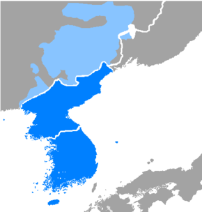 한국어족 언어의 분포 지역