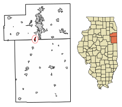 Location of Chebanse in Iroquois County, Illinois