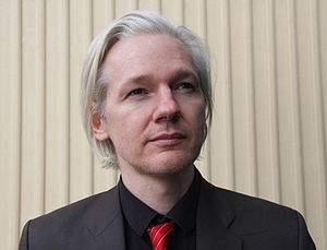 Julian Assange, from Wikileaks, at the SKUP co...