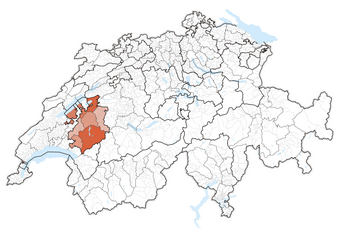 Lage des Kantons in der Schweiz