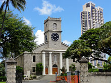 Kawaiaha`o Church, known as the "Westminster Abbey of Hawaii." Kawaiaha`o Church.JPG