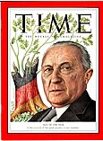 Drawing of Konrad Adenauer on TIME magazine cover