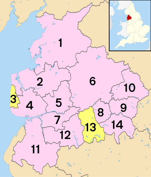 Lancashire numbered districts.svg